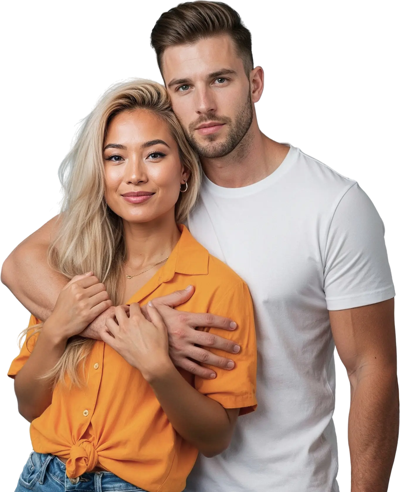 Photo of the smiling couple